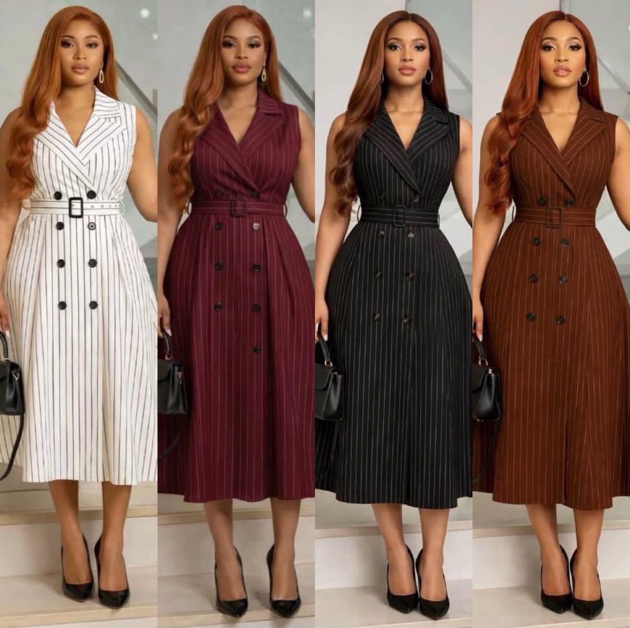 Diana striped midi shirt dress By ZIPPORAH — view 2
