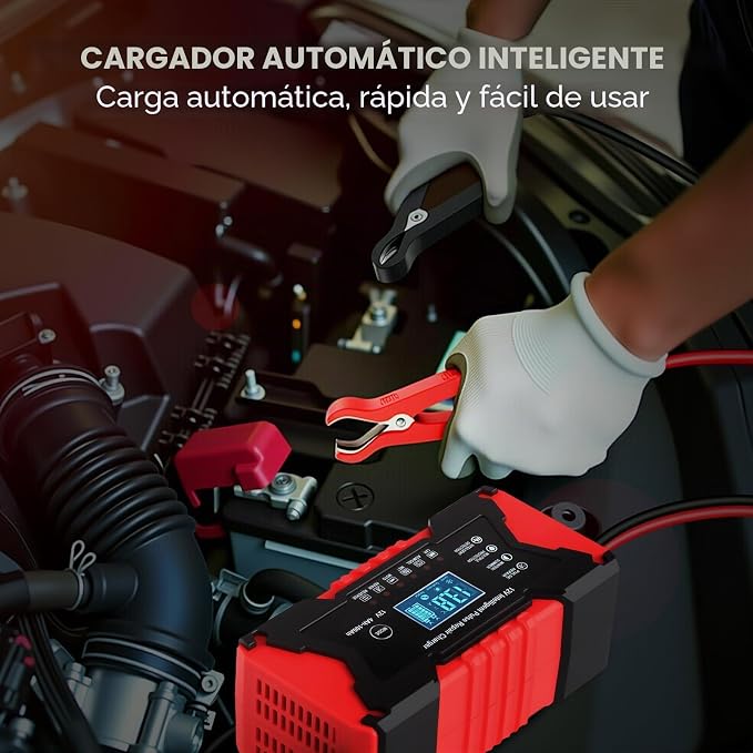 12V Smart Battery Charger – Pulse Repair for Motorcycle, Car & Lead-Acid Batteries — view 2