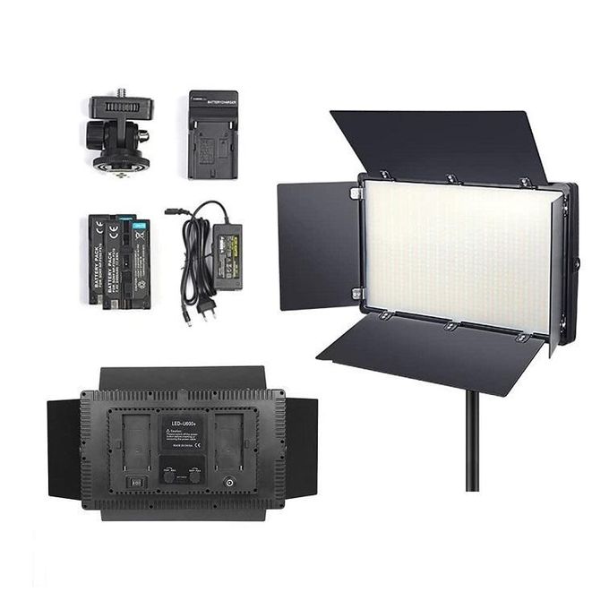 Share this product    Universel Pro led 800 video light with 2 batteries charger and direct power adapter