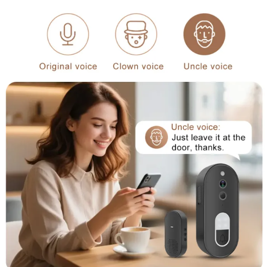 DB400A smart Wifi video doorbell with app — view 3