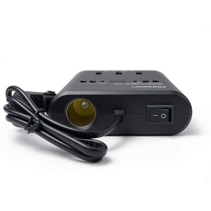 Car Inverter power converter with battery protection system with multiple ports — view 2