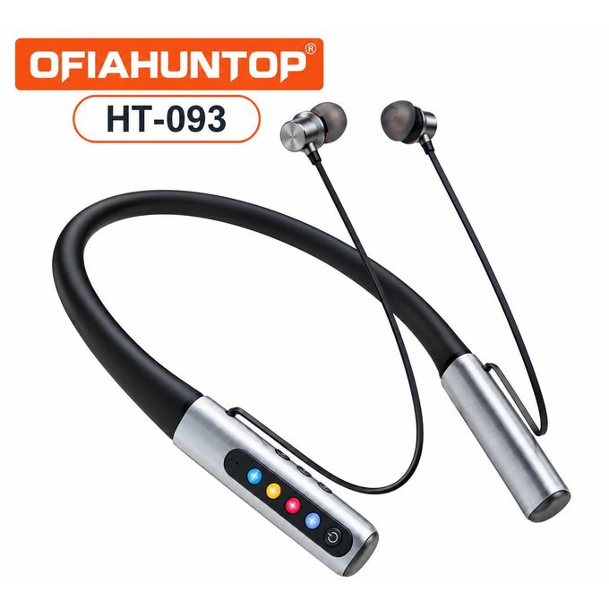 Huntop Wireless Neckbands Full BASS Gamer Mode,Over 24 hours playtime and 200 hours standby and Digital display